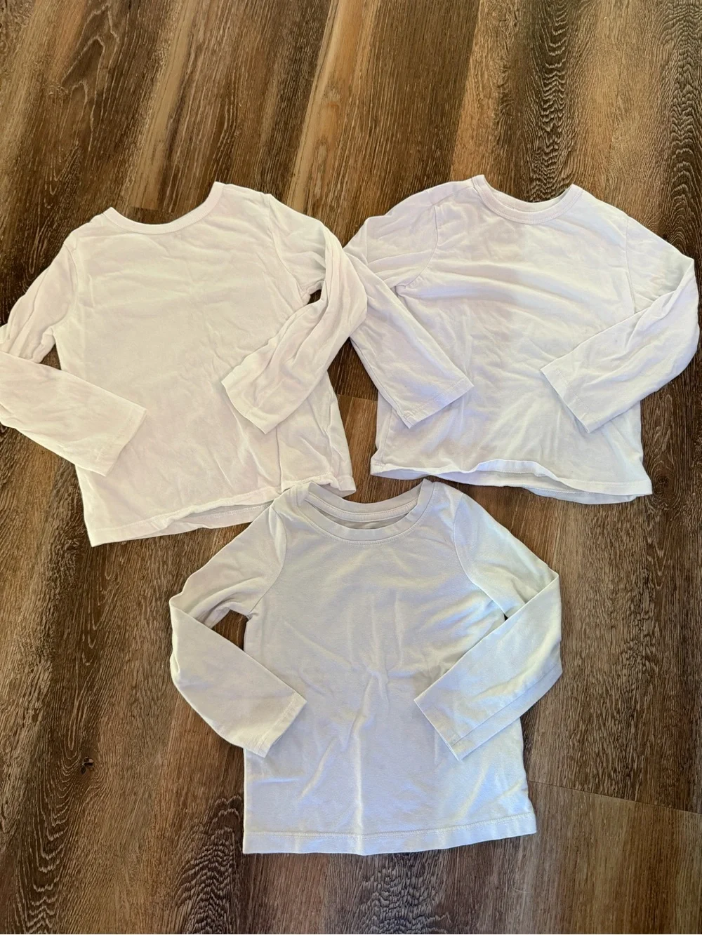 Children’s Place + Cat & Jack Lot x 3 White Long Sleeve Tees Size 3T